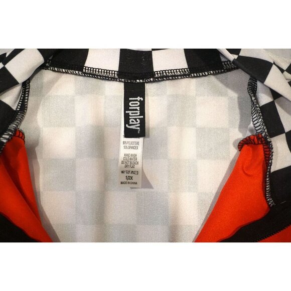 Forplay Wanna Race Racer Driver Bodysuit - Size 1/2X - Picture 4 of 7